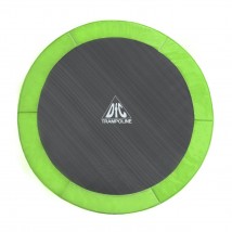Батут DFC Trampoline Fitness с сеткой 14ft, зеленый