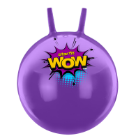 Мяч-попрыгун GB-0402, WOW, 55 см, 650 гр, с рожками, фиолетовый, антивзрыв