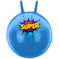 Мяч-попрыгун GB-0401, SUPER, 45 см, 500 гр, с рожками, голубой, антивзрыв